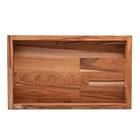 Bandeja Woodart Teca De Madeira 40cm X 24cm X 7cm