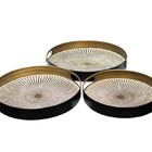 Bandejas Metal Dourado Conjunto 3 Peças