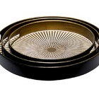 Bandejas Metal Dourado Conjunto 3 Peças