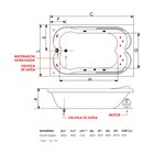 Banheira  Casal De  Hidromassagem   Ascoli  Elegance 160cmx11