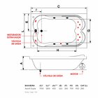 Banheira  Casal De  Hidromassagem  Ascoli  Elegance 170cmx120