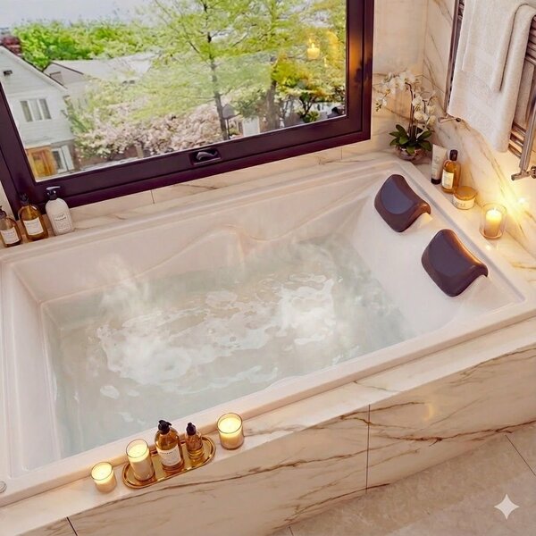 Banheira  Casal De  Hidromassagem Roma  Essencial 190cmx140cm