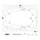 Banheira Almeria Dupla Slim 165x130x45 M Acrílico 220v Albace