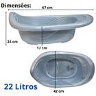 Banheira Bebê 32 Lts Valvula Água Perolado Plastibrasil - Azul