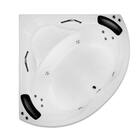 Banheira Canto Angulo Completa com hidromassagem em acrílico