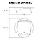 Banheira com Hidromassagem 150x150x50cm Acrílico Lunacril Top Line Ouro Fino