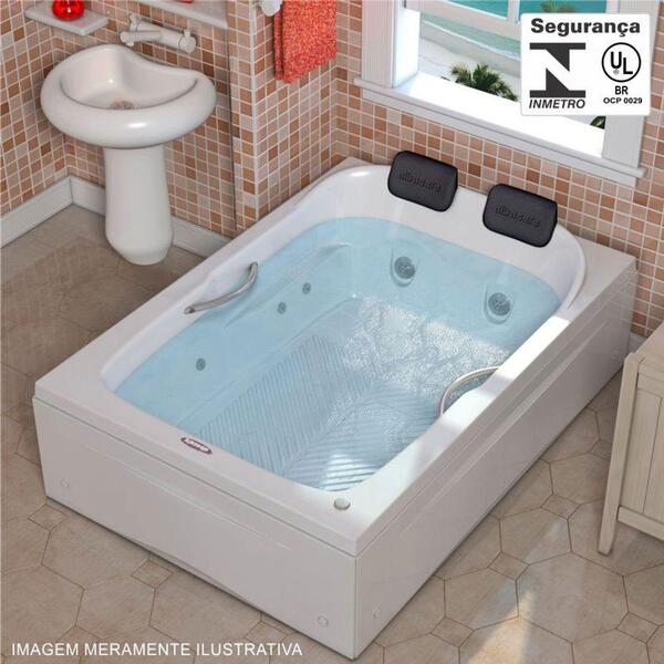 Banheira Córdoba Dupla Slim 150x110x40 M Gel Coat Especial Al