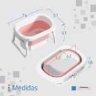 Banheira De Bebê Dobrável Média - Ciano