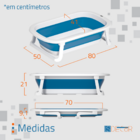 Banheira De Bebê Dobrável Pequena - Salmão