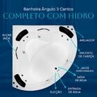 Banheira De Canto Angulo 3 Cantos Completa com hidromassagem