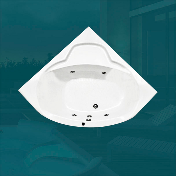 BANHEIRA DE CANTO SANTA MONICA COM HIDRO EM ACRILICO (1,38 x