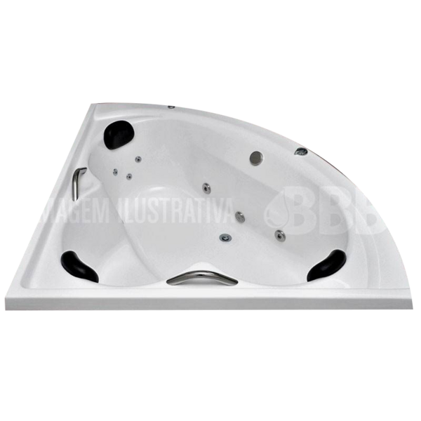 BANHEIRA DE CANTO VENEZA COMPLETA COM HIDRO EM ACRILICO (1,57