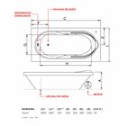 Banheira De Hidromassagem   Ascoli Essencial 180cmx80cmx43cm