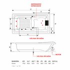 Banheira De Hidromassagem   Roma Elegance 175cmx90cmx50cm Em