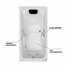 Banheira De Hidromassagem   Roma Essencial 175cmx90cmx50cm Em