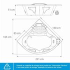 Banheira De Hidromassagem Acapulco Gran Luxo 150x211x51cm - P