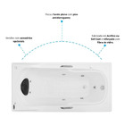 Banheira de Hidromassagem Retangular Bali 165x80x43cm Acrílico Branca Astra