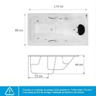 Banheira De Hidromassagem Box Gran Luxo 170x85x44cm - P3 - 22