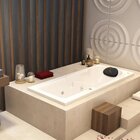 Banheira De Hidromassagem Capri Branca Em Gel Coat Super Luxo