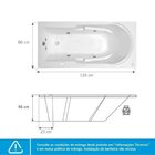 Banheira De Hidromassagem Capri Luxo 135x80x46cm - P3 - 110v