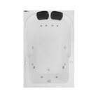 Banheira de Hidromassagem Retangular Double Capri 170x110x43cm Acrílico Branca Astra