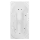 Banheira de Hidromassagem Retangular Due 170x90x44cm Gel Coat Branca Astra