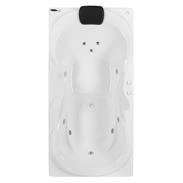 Banheira de Hidromassagem Retangular Due 180x90x44cm Acrílico Branca Astra