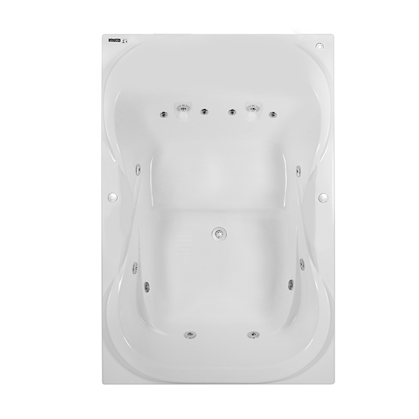 Banheira de Hidromassagem Retangular Due Maggiore 150x120x44cm Gel Coat Branca Astra