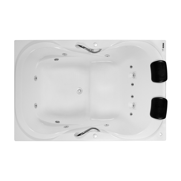 Banheira de Hidromassagem Retangular Due Maggiore 180x120x44cm Acrílico Branca Astra