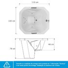 Banheira De Hidromassagem Em Gel Coat Ofurô Zen Gran Luxo 110