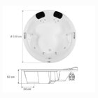 Banheira De Hidromassagem Firenze Em Gel Coat Gran Luxo 150cm