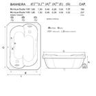 Banheira De Hidromassagem Munique Dupla 1,60x1,30x0,46