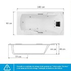 Banheira De Hidromassagem Prima Gran Luxo 180x90x46cm - P5 -