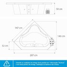 Banheira De Hidromassagem Quantum Em Gel Coat Gran Luxo 147 C
