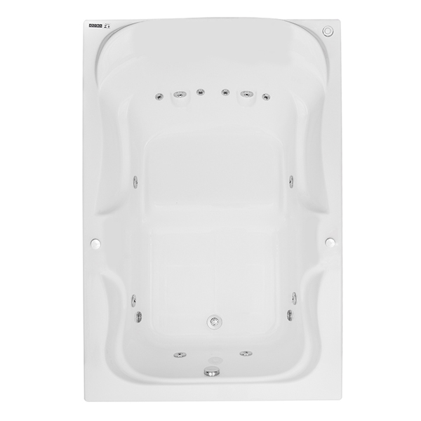 Banheira de Hidromassagem Retangular Serenade Maggiore 180x120x48cm Gel Coat Branca Astra