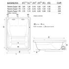 Banheira De Hidromassagem Toronto Dupla 1,70x1,20x0,45