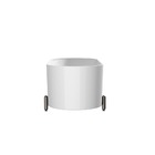 Banheira De Imersão 150cm Mainz Branca Com Pés Grafite Fosco