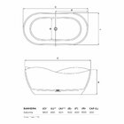 Banheira De Imersão  Saturnia 180cm X 85cm X 64cm  Em Acrilic