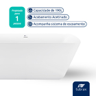 Banheira De Imersão Freestanding Acrílico Modelo Santorini Tu