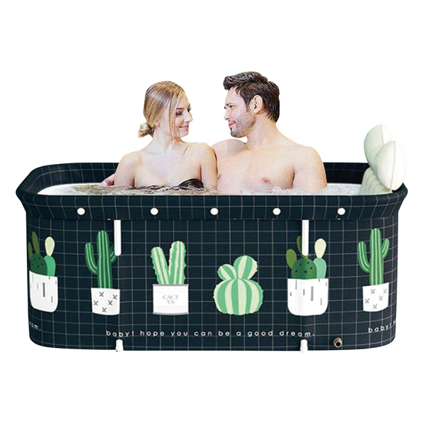 Banheira Dobrável Retangular Com Acessorios Cactos Vg+