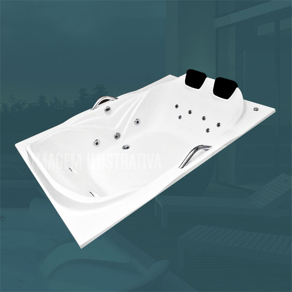 BANHEIRA DUPLA CALIFORNIA COMPLETA COM HIDRO EM ACRILICO  (1,