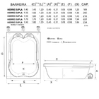 Banheira Dupla Hierro COMPLETA com hidromassagem em acrílico