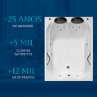 Banheira Dupla Hierro COMPLETA com hidromassagem em acrílico