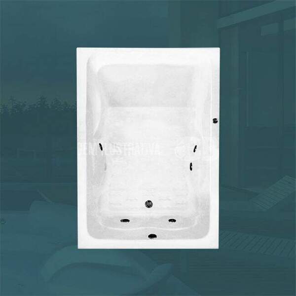 Banheira Dupla Hippolyte Com Hidro Em Acrílico (1,19 x 1,69 x