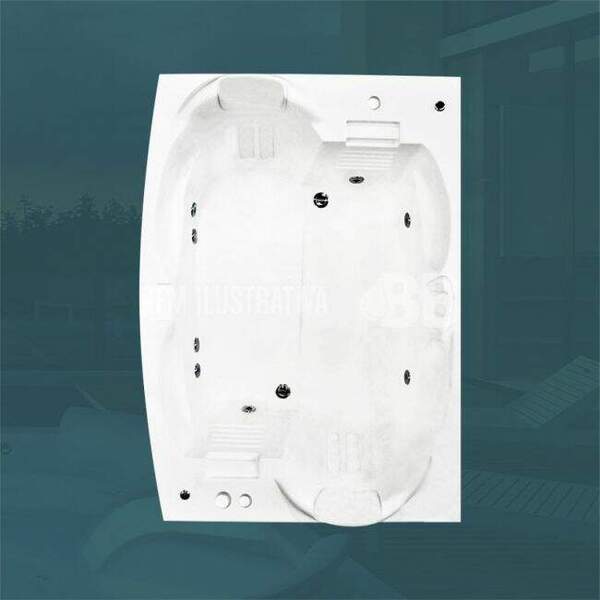 Banheira Dupla Lyon Com Hidro Em Acrílico (1,43 x 1,96 x 0,51