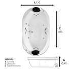Banheira Dupla Pequim Completa com hidromassagem em acrílico