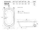 Banheira Dupla Pequim Completa com hidromassagem em acrílico