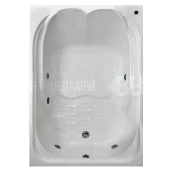 Banheira Dupla Verona Com Hidro Em Acrílico (1,19 x 1,69 x 0,