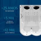 Banheira Dupla Zurique Completa com hidromassagem em acrílico