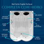 Banheira Dupla Zurique Completa com hidromassagem em acrílico